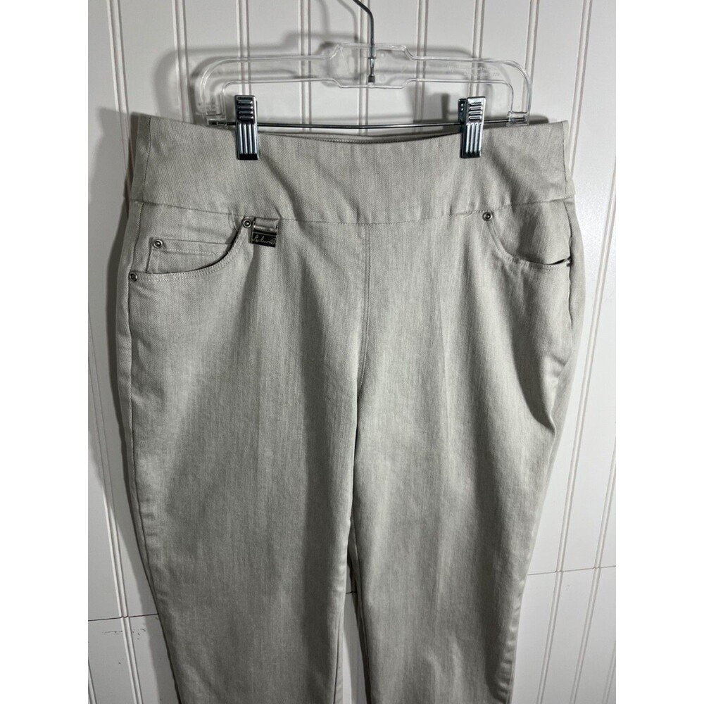Lulu B Pants Women's Size 8 Beige Stretch Tapered Performance Career Golf Casual - Picture 2 of 6